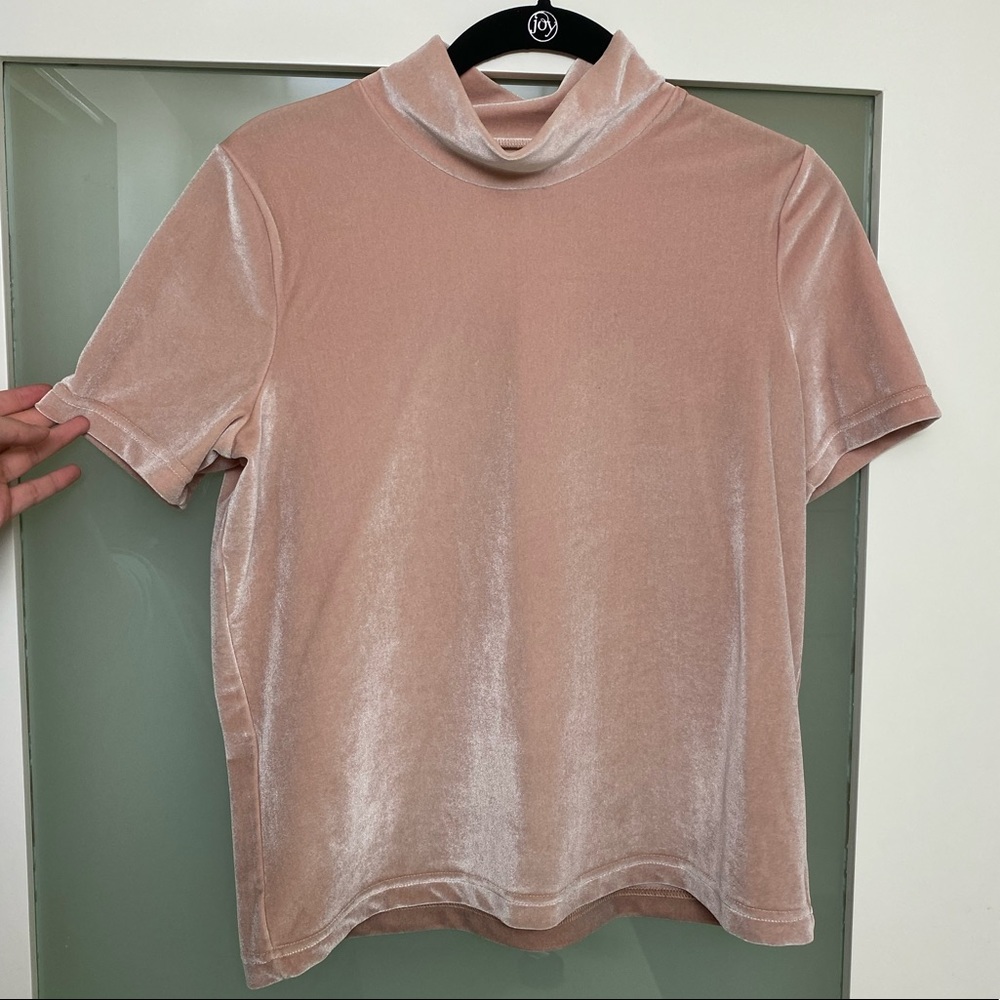 Velvet high neck Madewell top